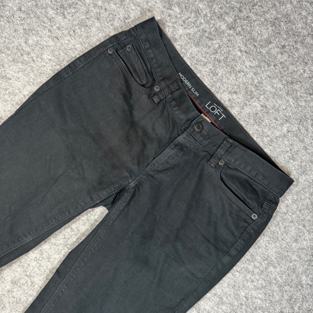 Ann Taylor LOFT Modern‎ Slim Black Jeans Womens Cotton Stretch Denim Pants